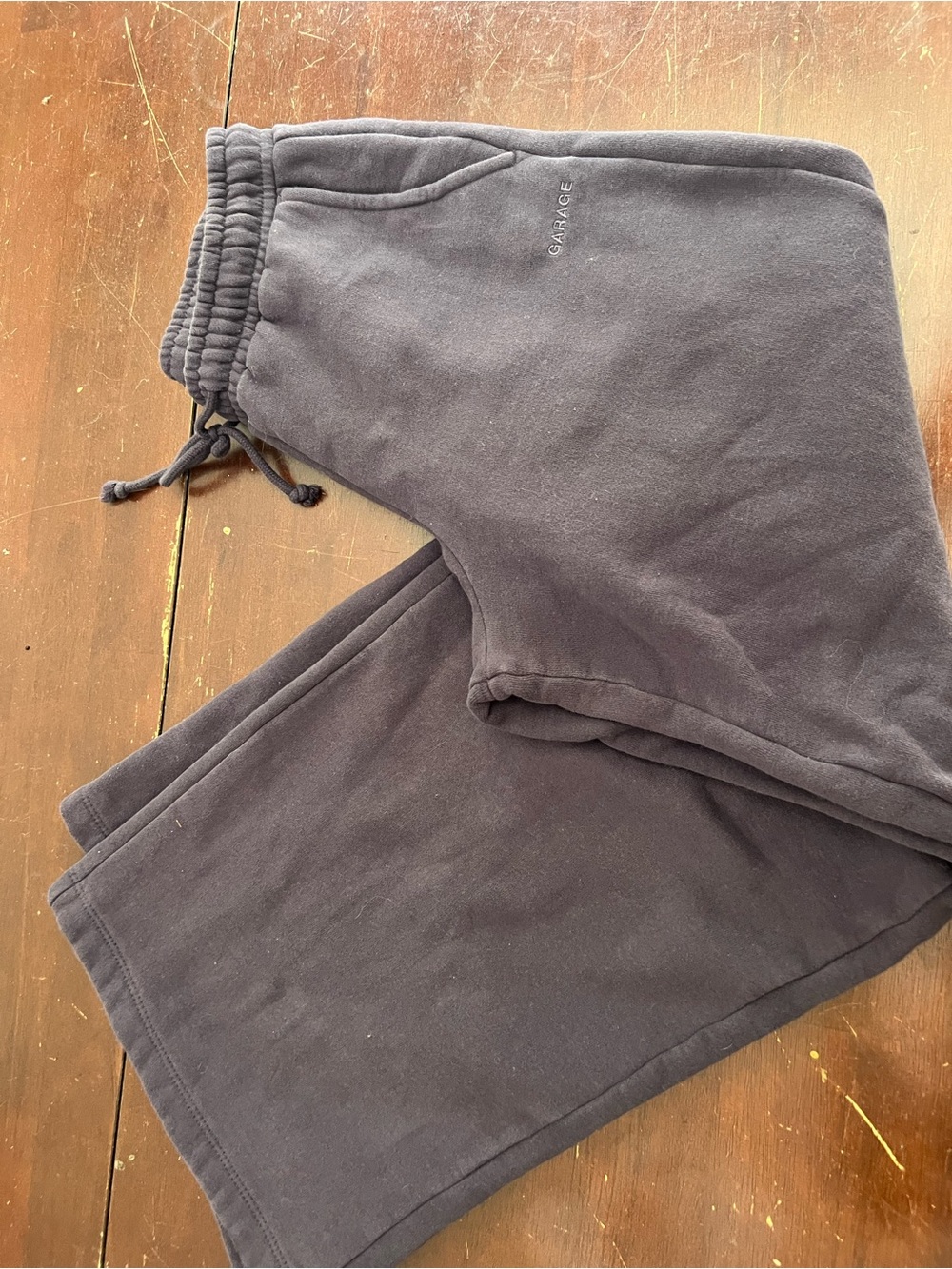 Garage Women's Wide-Leg Sweatpants in Plum - Picture 2 of 4